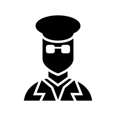 pilot icon or logo isolated sign symbol vector illustration - high quality black style vector icons
