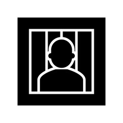prisoner icon or logo isolated sign symbol vector illustration - high quality black style vector icons
