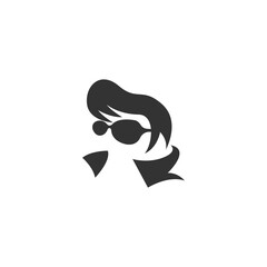 Men hair style icon logo