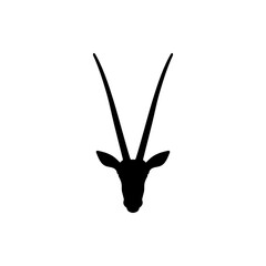 Gemsbok Head Silhouette Vector Logo For The Best Gemsbok Head Icon Illustration © Ind studio