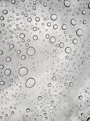 water drops on glass