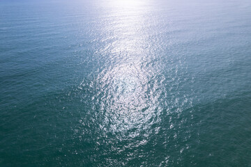 Sea surface aerial view water surface texture, Blue sea background Beautiful nature Amazing view seascape background Top down sea