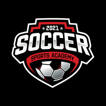 Soccer Football Badge Logo Design Templates. Sport Team Identity Vector Illustration.
