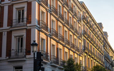 Obraz premium Building facades in Madrid