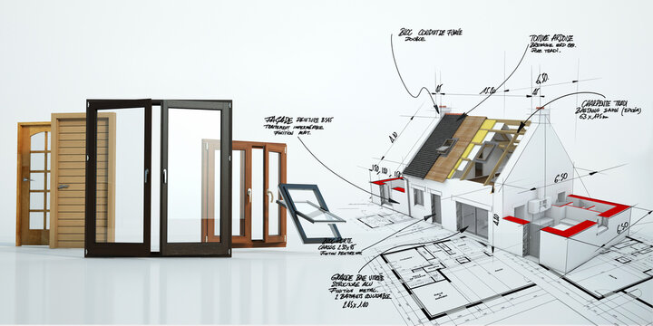 House construction, door and window catalogue