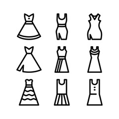 dress icon or logo isolated sign symbol vector illustration - high quality black style vector icons
