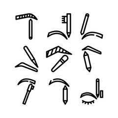 eyebrow pencil icon or logo isolated sign symbol vector illustration - high quality black style vector icons
