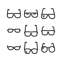 eyeglasses icon or logo isolated sign symbol vector illustration - high quality black style vector icons
