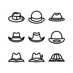 hat icon or logo isolated sign symbol vector illustration - high quality black style vector icons
