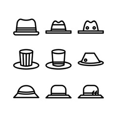 hat icon or logo isolated sign symbol vector illustration - high quality black style vector icons
