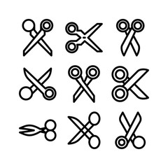 scissors icon or logo isolated sign symbol vector illustration - high quality black style vector icons
