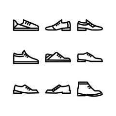 shoe icon or logo isolated sign symbol vector illustration - high quality black style vector icons
