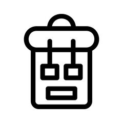 backpack icon or logo isolated sign symbol vector illustration - high quality black style vector icons

