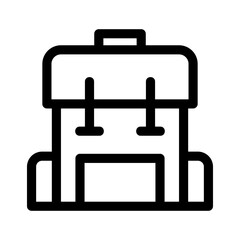 backpack icon or logo isolated sign symbol vector illustration - high quality black style vector icons
