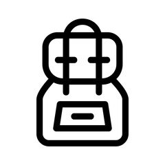 backpack icon or logo isolated sign symbol vector illustration - high quality black style vector icons
