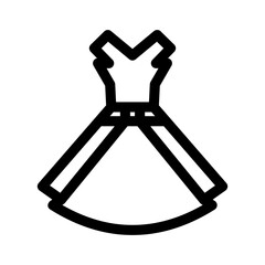 dress icon or logo isolated sign symbol vector illustration - high quality black style vector icons
