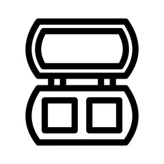 eyeshadow icon or logo isolated sign symbol vector illustration - high quality black style vector icons
