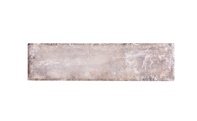 Old concrete sign frame with blank rectangle patterns  isolated on white background , clipping path