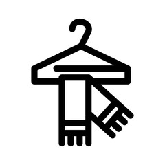 scarf hanger icon or logo isolated sign symbol vector illustration - high quality black style vector icons
