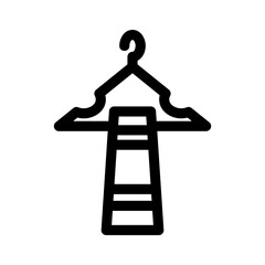 scarf hanger icon or logo isolated sign symbol vector illustration - high quality black style vector icons
