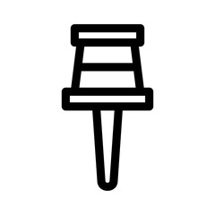 thumb tack icon or logo isolated sign symbol vector illustration - high quality black style vector icons
