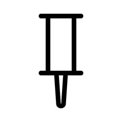 thumb tack icon or logo isolated sign symbol vector illustration - high quality black style vector icons
