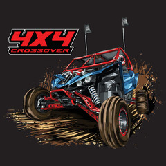 dirt race isolated on white background for poster, t-shirt print, business element, social media content, blog, sticker, vlog, and card. vector illustration. © wendy