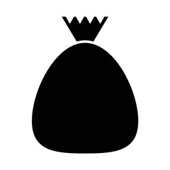 Money bag icon, full black. Suitable for website, content design, poster, banner, or video editing needs