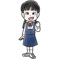 女子学生のイラスト