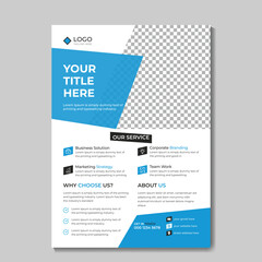 Corporate Flyer Template Layout with Graphic Elements