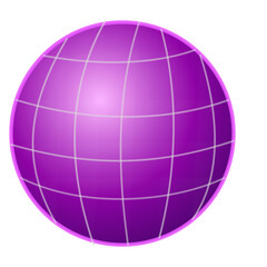 pink globe isolated on white