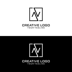 Creative letter av logo design vektor	 - obrazy, fototapety, plakaty