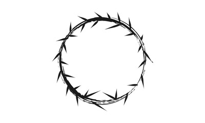 Christian Tattoo design with a Crown of Thorn. Use as poster, card, flyer, Tattoo or  T Shirt