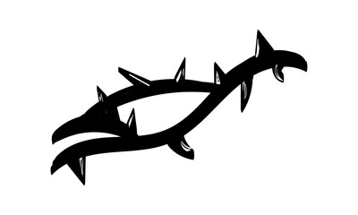 Christian Tattoo design with a Crown of Thorn. Use as poster, card, flyer, Tattoo or  T Shirt