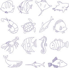 Fish Icon Set