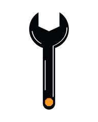 wrench key tool silhouette
