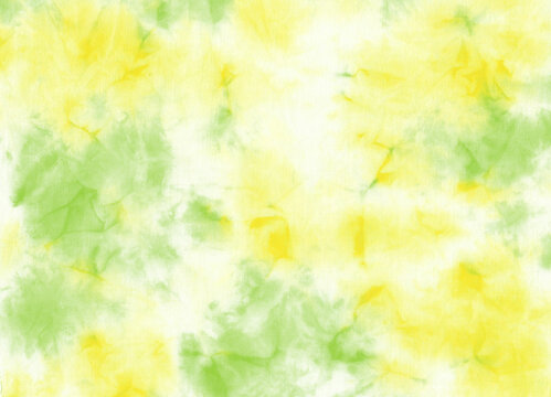 Tie dye pattern. Abstract modern background. Green yellow texture.