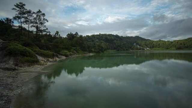 Time Lapse of Volcanic Lake Linow Tomohon, near Manado, North Sulawesi, Indonesia