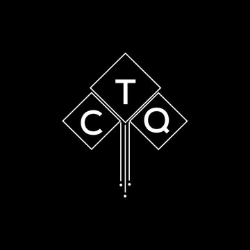 CTQ letter logo design with white background in illustrator, CTQ vector logo modern alphabet font overlap style.
