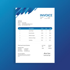 Creative Abstract Invoice Design Template