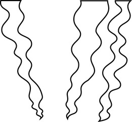 Smoke generated by fire outline