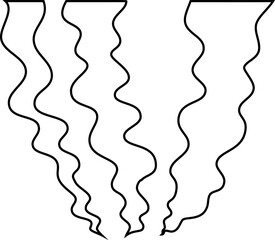 Smoke generated by fire outline