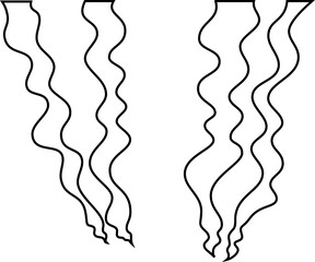 Smoke generated by fire outline