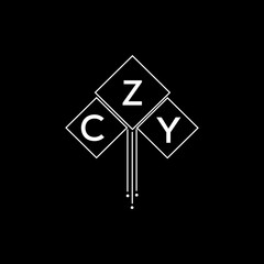 DZY letter logo design with white background in illustrator, DZY vector logo modern alphabet font overlap style.
