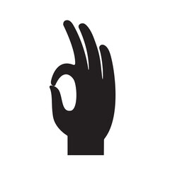 Hand gesture OK sign. vector illustration	