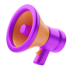 Megaphone speaker 3d rendered icon