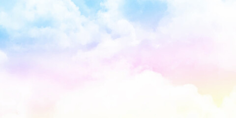 Cloud and sky with a pastel colored background. Sweet color