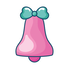 pink bell with bow