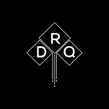DRQ letter logo design with white background in illustrator, DRQ vector logo modern alphabet font overlap style.

