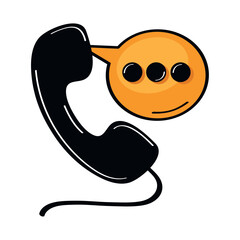 telephone with speech bubble